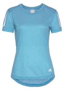 adidas Performance, Damen Laufshirt 'Response', Neonblau / Wei&szlig;