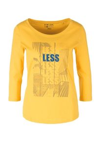 s.Oliver RED LABEL, Damen T-Shirt, Blau / Gelb