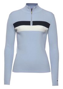 Tommy Hilfiger, Damen Pullover 'Tiarra', Nachtblau / Hellblau / Weiß