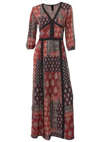 Heine, Damen Druckkleid, Rot / Bordeaux