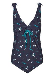 MAMALICIOUS, Damen Badeanzug, Blau / Weiß