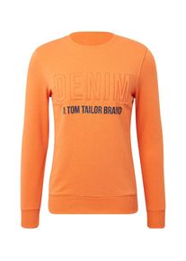Tom Tailor Denim, Herren Sweatshirt, Navy / Orange