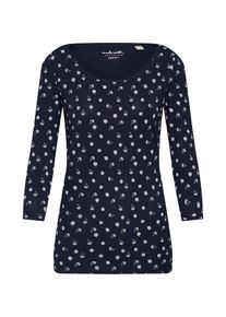 Esprit, Damen Shirt 'EOS AOP Tee T-Shirts', Navy / Wei&szlig;