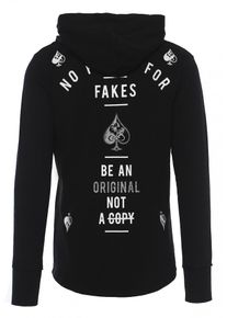 Trueprodigy, Herren Sweatjacke 'Ace of Spades', Schwarz / Weiß