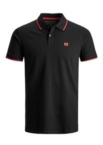 Jack & Jones JACK & JONES, Herren Poloshirt, Hellrot / Schwarz
