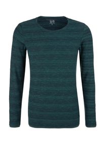 Q/S Designed By, Herren Longsleeve, Dunkelblau / Grasgrün