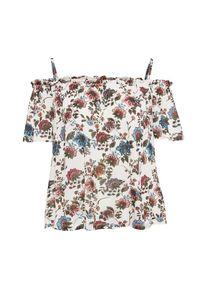 Tom Tailor Denim, Damen Top, Himmelblau / Grau / Rosa / Weiß