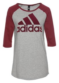 adidas Performance, Damen Shirt 'W LGT', Graumeliert / Kirschrot