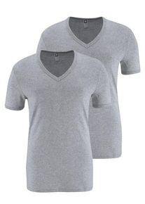 G-Star Raw, Herren T-Shirt 'Base V T' im 2er Pack, Graumeliert