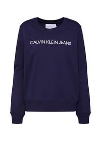 Calvin Klein Jeans, Damen Sweatshirt 'INSTITUTIONAL REGULAR CREW NECK', Dunkelblau