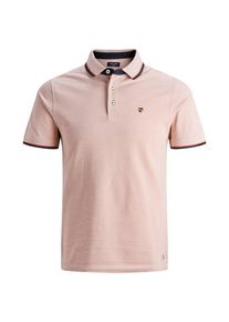 Jack & Jones JACK & JONES, Herren Poloshirt, Nachtblau / Hellpink / Rot