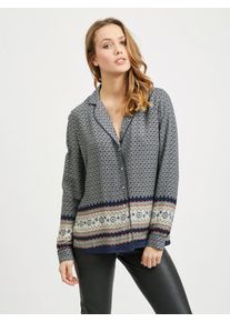 Vila, Damen Hemd, Beige / Dunkelblau / Grau / Jade / Altrosa
