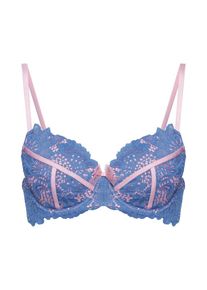 Hunkemöller Hunkemöller, Damen BH 'Natalie Demi-Padded', Blau / Altrosa