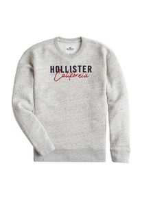 Hollister, Herren Sweatshirts 'Hollister SCRIPT CREW', Dunkelblau / Grau