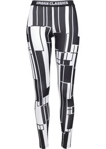 Urban Classics, Damen Leggings, Schwarz / Weiß