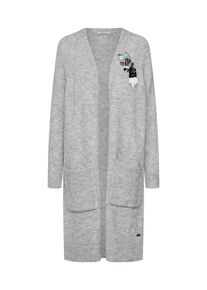 EDC by Esprit, Damen Strickjacke 'cardi w badge', Grau