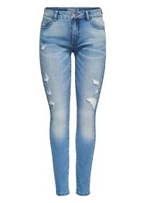 Only, Damen 'Car 2 reg' Skinny Fit Jeans, Blue Denim