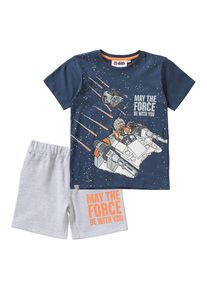 Lego Wear, Set: T-Shirt + Shorts 'Star Wars', Marine / Graumeliert / Orange