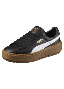 Puma, Herren Sneaker 'Basket Platform Trace', Schwarz / Weiß