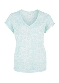 Q/S Designed By, Damen T-Shirt, Pastellgrün / Weiß