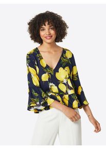 Glamorous, Damen Bluse, Navy / Zitrone
