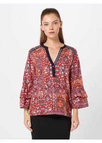 Cream, Damen Shirt, Rostrot / Schwarz