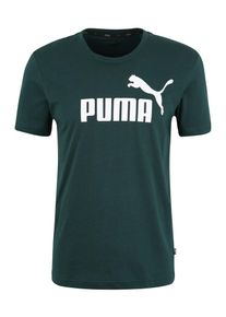 Puma, Herren Shirt 'ESS Logo Tee', Dunkelgrün / Weiß
