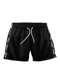 s.Oliver RED LABEL, Herren Badeshorts, Schwarz / Weiß