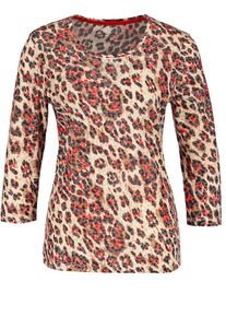 Gerry Weber, Damen Shirt, Beige / Graphit / Hellrot