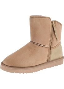 Esprit, Damen Winterstiefeletten 'Uma Zip Bootie', Beige