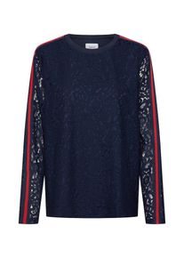 Saint Tropez, Damen Shirt 'LACE BLOUSE', Navy / Rot