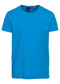 Scotch & Soda SCOTCH & SODA, Herren T-Shirt 'Ams Blauw 1 pocket tee in colours with XXX embro', Blau