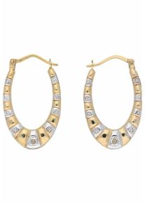 Firetti, Damen Paar Creolen, Gold / Silber