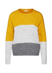 Jacqueline de Yong, Damen Pullover 'JDYNEWELANOR L/S PULLOVER KNT', Gelb / Grau