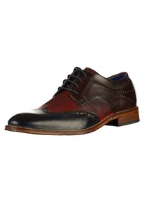 Bugatti, Herren Businessschuhe, Braun / Rot / Schwarz