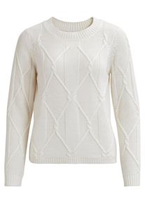 Vila, Damen Pullover, Wei&szlig;