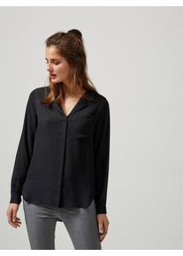 Selected Femme, Damen Bluse mit Dipped Hem 'Dynella', Schwarz