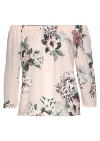 Melrose, Damen Bluse, Grün / Rosa / Weiß