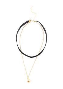 ABOUT YOU, Damen Kette 'DENISE', Gold / Schwarz