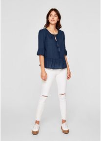 s.Oliver RED LABEL, Damen Boho-Bluse, Dunkelblau