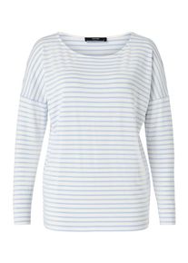 Hallhuber, Damen Ringelshirt, Hellblau / Wei&szlig;