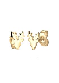 Elli, Damen Ohrringe 'Hirsch', Gold