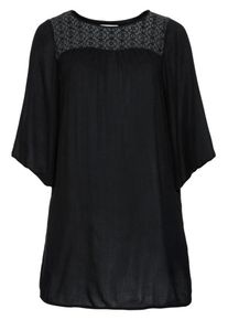 sheego Style, Damen Longtunika, Schwarz