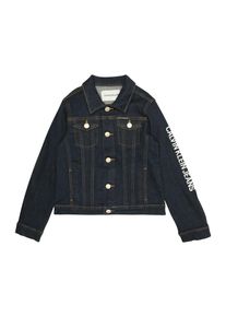 Calvin Klein Jeans, M&auml;dchen Jacke 'GIRLS TRUCKER LOGO RINSE BL STR', Blue Denim