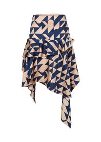 POSTYR, Damen Midirock, Nude / Navy