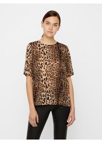 Y.A.S, Damen T-Shirt 'Leo', Cognac / Schwarz
