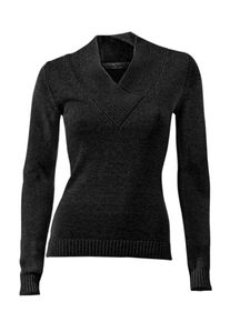 Heine, Damen V-Pullover, Schwarz
