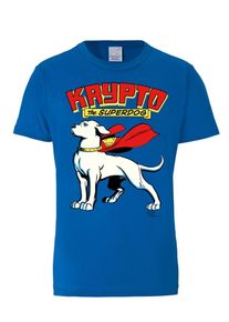 logoshirt, Herren T-Shirt 'Superdog - Krypto - DC Comics', Blau