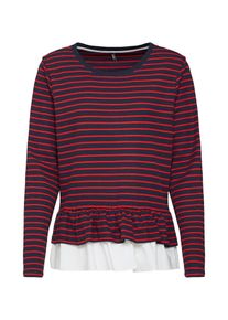 Only, Damen Langarmshirt 'onlFRIDA', Rot / Weiß