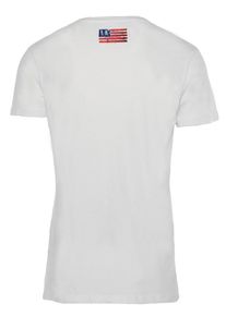 Trueprodigy, Herren T-Shirt 'Entrance LA', Blau / Rot / Schwarz / Weiß